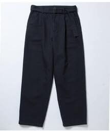 ADAM ET ROPE' | コットン和紙カツラギ ベルテッドワイドパンツ(パンツ)