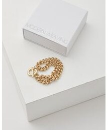 MODERN WEAVING | 【MODERN WEAVING】タブルカーブチェーンブレスレット（品番EUZ31080）(ブレスレット)