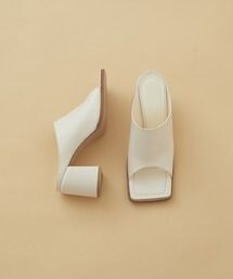 ADAM ET ROPE' | スクエアレザーミュール(サンダル)