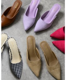 Re:EDIT | スクエアカットローヒールミュール(シューズ)