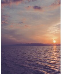 琵琶湖の夕陽☀️ | (その他)