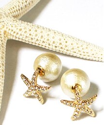 coup de coeur | Starfish×Cotton Pearlピアス(ピアス（両耳用）)