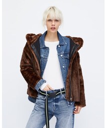 ZARA | フェイクファーショートコート(その他アウター)