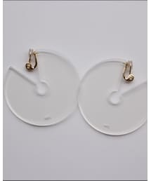 eMun | round shape pierce　clear(ピアス（両耳用）)