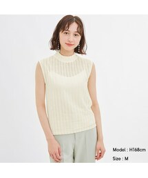 GU | レースT(ノースリーブ)(Tシャツ/カットソー)