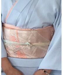 袋帯 | 母から譲り受けた袋帯、結婚式なので二重太鼓にしました。(浴衣)