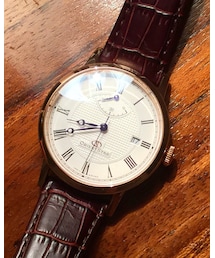 ORIENT | オリエントのオリエントスターエレガントクラシックのプレステージ限定ピンクゴールドモデル(wz0311el)39mmと女性には少し大きめだけど綺麗めにもカジュアルにも使えて便利。憧れの機械式です。(アナログ腕時計)