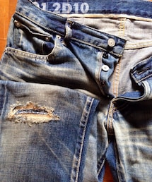 VISVIM | visvim SOCIAL SCULPTURE 01 SLIM DAMAGED 10(デニムパンツ)