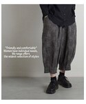 ubasoku | リネン刺繍裾ゴムフリルパンツ(其他褲裝)