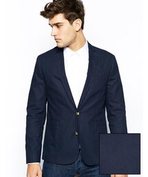 asos | Slim Fit Blazer In Washed Cotton(スーツジャケット)
