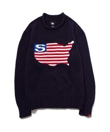 STUSSY | 星条旗のセーター(ニット/セーター)