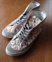 フラワープリント レース刺繍 ハイカットスニーカー Promod (スニーカー)