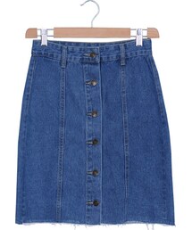 2PER | カットオフフロントボタンデニムスカート(デニムスカート)