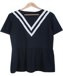 2PER | 配色Vディテールパフスリーブワンピース(ワンピース)