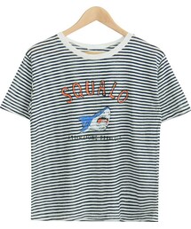 2PER | カジュアルボーダー柄プリントT(Tシャツ/カットソー)