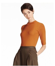 UNIQLO | リブハイネックt 五分丈(トップス)