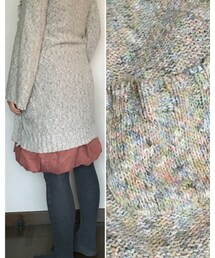 LHS BLONDY | 印象派っぽい色合いのロングセーター(ニット/セーター)