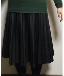 STYLEST | 真っ黒なレザープリーツスカート(スカート)