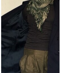 UNIQLO | 黒シマシマのタートルネック(トップス)