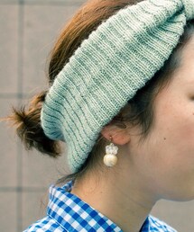 Petite robe noire | 大振りですが、ホワイトで統一されてるのでシンプルにもポイントにも使いやすいです。(ピアス（両耳用）)