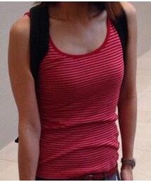 UNIQLO | Uniqlo Red Stripe Tank Top(タンクトップ)