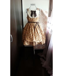 BABY,THE STARS SHINE BRIGHT | コーディロイ花柄ジャンパースカート(ワンピース)