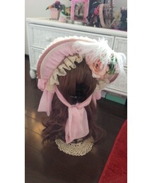 トリプルフォーチュン | 薔薇付きボンネット(その他ヘアアクセサリー)