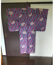 無二。にて | 矢羽根と菖蒲柄の着物(着物)