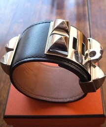 HERMES | エルメス ブレスレット コリエドシアン スタッズ ブラック×ゴールド(ブレスレット)