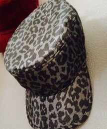 CA4LA | CA4LAのヒョウ柄ワークキャップシルバー(キャップ)