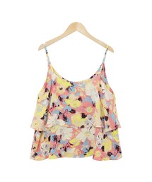 フレア＆ティアードシフォンキャミ (キャミソール)