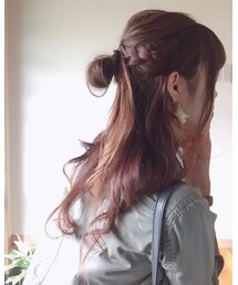 三つ編みハーフアップ🎀 | ヘアピン