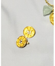 Q-pot. | フレッシュレモンピアス(ピアス（両耳用）)