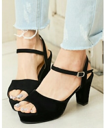 Re:EDIT | アンクルストラップ太ヒールサンダル/シューズ[Re:EDIT/リエディ][春夏新作](サンダル)