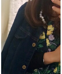 couture brooch | デニムジャケット