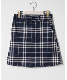 ems excite | ベルト付チェック柄台形スカート(スカート)