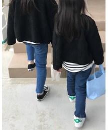 韓国子供服 | 裾にチャックあり(デニムパンツ)