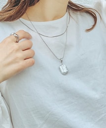 m21 | baroque pearl × clear necklace(ネックレス)