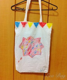 お絵かきした無印のバッグ。(エコバッグ/サブバッグ)