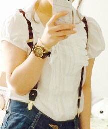 l'atelier du savon | 白ブラウス。(シャツ/ブラウス)