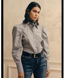 ZARA | パフスリーブチェック柄ブラウス(シャツ/ブラウス)