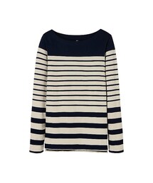 UNIQLO | ボーダーボートネックT(Tシャツ/カットソー)