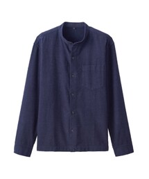 無印良品 | オーガニックコットンフランネルスタンドカラーシャツ(シャツ/ブラウス)