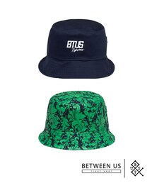 FLORALRAKE_REVERSIBLE_BURKETHAT_NAVY(ハット)