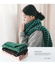 NEW．混色針織柔感圍巾  10070303(マフラー)