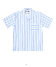 AOTT | Unisex sripe open collor shirt(シャツ/ブラウス)