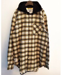 attention | Check hoody shirt(その他アウター)
