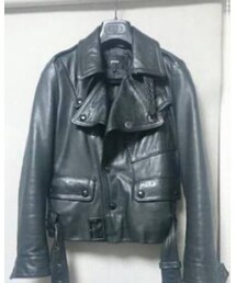 green | ライダースジャケット