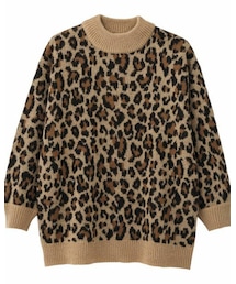GU | レオパードセーター（長袖）(ニット/セーター)