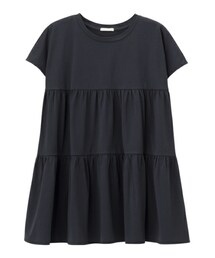 GU | ティアードオーバーサイズT(半袖)(Tシャツ/カットソー)